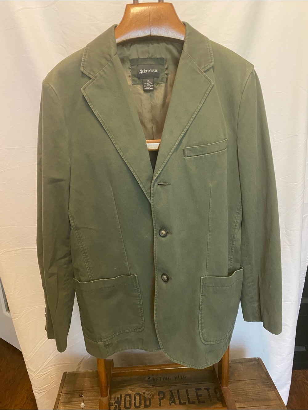St. John's Bay Olive Lightweight Men's Shirt Jacket